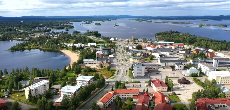 General view of the centre of Kemijärvi.