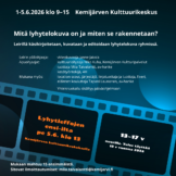 Nuorten leffakerhon tapahtumamainos sisältäen tietoja tapahtumasta.