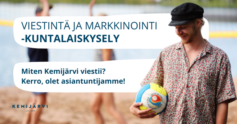 Kuva rannalta, jossa pelataan rantalentopalloa